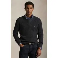 Ralph Lauren for man. 710P04307003 Dark grey waffle knitted cotton and wool jumper (XS), Casual