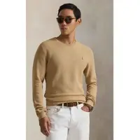 Ralph Lauren for man. 710918163502 Brown cotton pique knitted jumper (XS), Beige, Classic