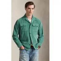Ralph Lauren for man. 710981753008 Classic Fit green corduroy shirt (XXL), Casual, Cotton, Short sleeve, Long sleeve