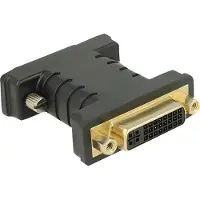 DeLOCK 63313, 1 x DVI 24+1, 1 x DVI 24+5, Musta