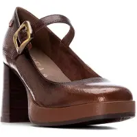 Carmela for woman. 16253501-TAUPE Shoes 162535 brown (36), 5 to 8 cm, Buckle, Casual, Classic, Patent Leather