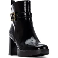 Carmela for woman. 16253303-ANTRACITA Leather Ankle Boots 162533 black (36), 8 to 10 cm, Zip, Casual