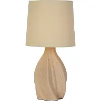 Searchlight Pöytävalaisin Twist, Kerma/meripihka, Olohuone/ruokailutila, Tekstiili/kangas/silkki