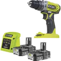 Ryobi Iskupora / ruuvinväännin R18PD2-215G; 18 V; 2x1,5 Ah