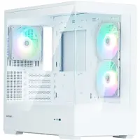 Zalman P30 V2 -minitornikotelo RGB-valaistuksella, valkoinen