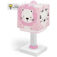 DALBER Pöytävalaisin Baby Jungle, Lila/vaaleanpunainen, Lastenhuone, Synteettinen materiaali
