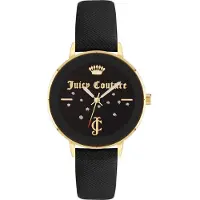 Juicy Couture Naisten kello - - JC1264GPBK - Nahka - Kvartsikello - 38mm