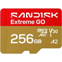 SanDisk extreme go microsdxc uhs-i card 256gb microsd 240mb/s read / 160mb/s write 5k video