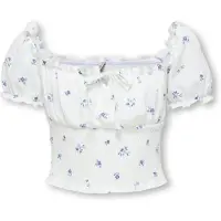 Kids Only Koghillary Aop Smock S/S Top Cs Jrs - White - 158-164