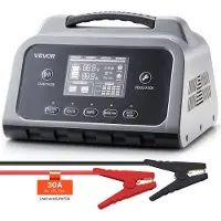Vevor Älykäs akkulaturi, 30A, 6V 12V 24V LiFePO4 lyijy-happo (geeli/AGM) litium-autoakkulaturi, LCD-näytöllä, ylläpitolataus, sulfaatinpoistaja, autoon, veneeseen, moottoripyörään, ruohonleikkuriin