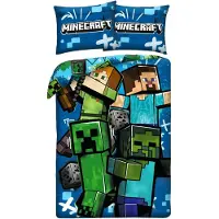 Halantex SP. z.o.o. Halantex lasten mikrokuituinen vuodevaatesetti Minecraft, 140x200, 2-osainen