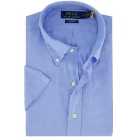 Ralph Lauren Custom Fit Linen Shirt - Blue - M