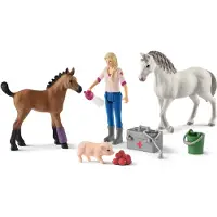 Schleich FARM WORLD Eläinlääkärikäynti tamman ja varsan luona 42486