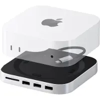 Satechi Mac Mini M4 Stand & Hub med M.2 NVMe SSD-plats
