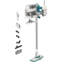 Black & Decker BLACK+DECKER BHSM15FX08-QS Höyrymoppi ja käsikäyttöinen höyrypuhdistin, 1500 W, 0,5 L, 6 m, Valkoinen, 8 lisävarustetta