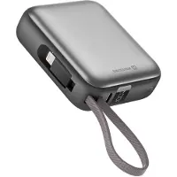 Swissten Power Bank 10000 mAh with Built-In Cables USB-C and Lightning