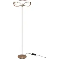 TRIO Charivari LED himmennettävä lattiavalaisin 3000K 31W 175cm mattamessinki