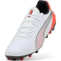 Puma King Match Mg Untamed - Valkoinen/hopea/hehkuva Punainen - Multi Ground (Mg), koko 43