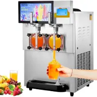 Vevor 8L / 2.1 Gallon tuplakulho kaupallinen slushykone Margarita Smoothie jäädytetty juoma