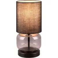 TRIO Elio pöytävalaisin E27 28cm musta/savu