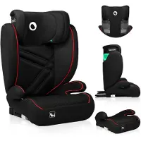 Lionelo Lionel Hugo I-Size Sporty Black Red turvaistuin, 100–150 cm, ISOFIX, musta/punainen