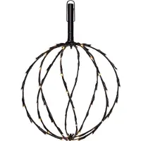 Star Trading LED-maapiikkivalo Sphere, Ø 30 cm, musta metalliparisto Sphere, Musta, Metalli, Moderni, valaisimet ulkokäyttöön