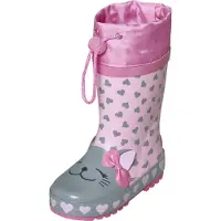 Playshoes Kumisaappaat 'Katze' pastellinvihreä / roosa