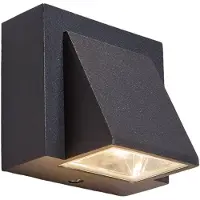 LINDBY Led ulkoseinävalaisin MARIK , Musta, Alumiini, Moderni
