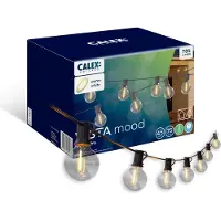 Calex LED-valoketju Vista XL pituus 10 m IP44 kaukosäädin XL, himmennettävä, Musta, Synteettinen materiaali