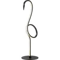 ELSTEAD Led pöytävalaisin Flamingo, Musta, Olohuone/ruokailutila, Metalli, Design