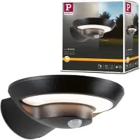 Paulmann LED aurinko ulkoseinävalaisin Bordola, anturi, antrasiitti, antrasiitti Bordola, Musta, Synteettinen materiaali, Moderni,