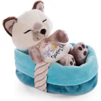 Nici Nukkuvat Lemmikit Kissanpentu Siamkissa Korissa Nalle 12 Cm