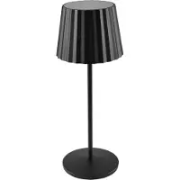 LINDBY LED-akkukäyttöinen pöytävalaisin Esali, musta, metalli, IP65 Esali , himmennettävä, Musta, Olohuone/ruokailutila, Alumiini, Moderni