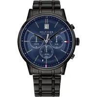 Tommy Hilfiger Orologio Miesten 1791633 Cronografo Musta/Sininen