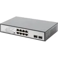Digitus 8 PORT GIGABIT SWITCH 8XRJ45 (6XPOE)+ 2G SFP 180W SUPPORT 802.3 AF/AT/BT STANDARD (DN-95140)
