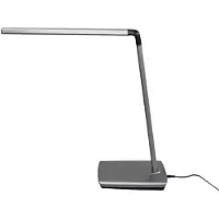 LINDBY Led pöytävalaisin Kuno , himmennettävä, Alumiini/harmaa/sinkki, Työhuone/toimisto, Synteettinen materiaali, Moderni