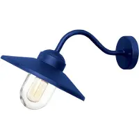 Elstead Lighting Ulkoseinävalaisin Klampenborg, himmennettävä, Sininen, Ruostumaton teräs, Kartano/rustiikki,