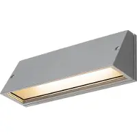 SLV Led ulkoseinävalaisin Pema, Alumiini/harmaa/sinkki, Lasi, Moderni,