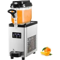Vevor kaupallinen slushikone, 6 l / 1,6 gallonaa 25 kuppia, yksi kulho, 705 W 220 V, ruostumattomasta teräksestä valmistettu Margarita Smoothie -jäädytettyjen juomien valmistaja, slushikone supermarke