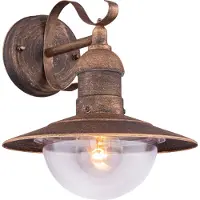 Globo Lighting Ulkoseinävalaisin Linda, himmennettävä, Ruskea/ruoste, Metalli, Vintage