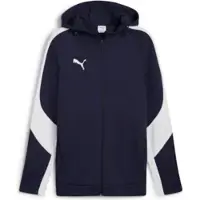 Puma Urheilullinen collegetakki 'teamEVOSTRIPE' sininen / valkoinen