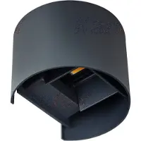 Kanlux S.A. Reka LED seinävalaisin 7W IP54 4000K 10cm pyöreä musta