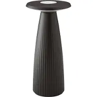 Sigor Nuflair LED-ladattava pöytävalaisin, musta, IP54, himmennettävä, 24 cm:n Nuflair, himmennettävä, Musta, Olohuone/ruokailutila, Alumiini, Skandinaavinen