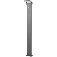 LUCANDE LED-pylväsvalaisin Marius anturilla, 100 cm , Musta, Alumiini, Moderni
