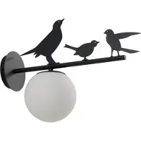 LINDBY Ulkoseinävalaisin Lintu Bird , himmennettävä, Musta, Metalli, Kartano/rustiikki