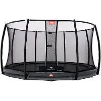 Berg Champion InGround Trampoline With Safety Net Deluxe AirFlow Pro 280 cm Harmaa