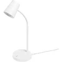 LINDBY Led pöytävalaisin Ailina , himmennettävä, Valkoinen/opaali, Työhuone/toimisto, Synteettinen materiaali, Moderni