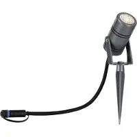Paulmann Plug & Shine LED-maapiikkivalaisin Radon Radon, himmennettävä, Alumiini/harmaa/sinkki, Alumiini
