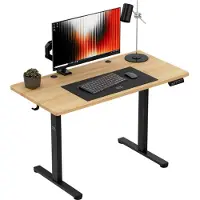 Adler Leader 6.9 sähkösäätöinen pöytä, 120×60 cm, ErgoHub Flex, kantavuus 50 kg, musta