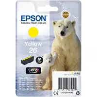 Epson Polar Bear Yksittäispakkaus, keltainen 26 Claria Premium -mustekasetti